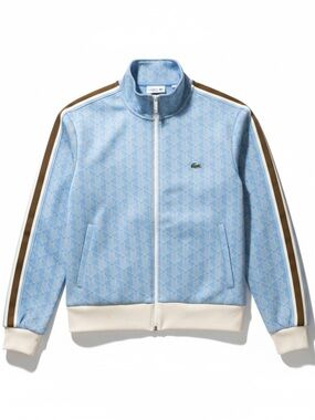 Lacoste Paris Monogram Zip-Up Track Jacket Light Blue M
